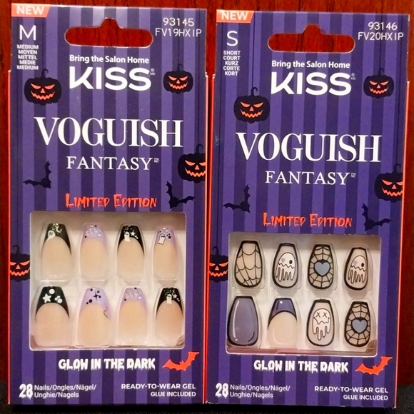 Kiss Other - 🧙‍♀️👻2PACK OF KISS LIMITED EDITION GLOW IN THE DARK GLUE ON nails